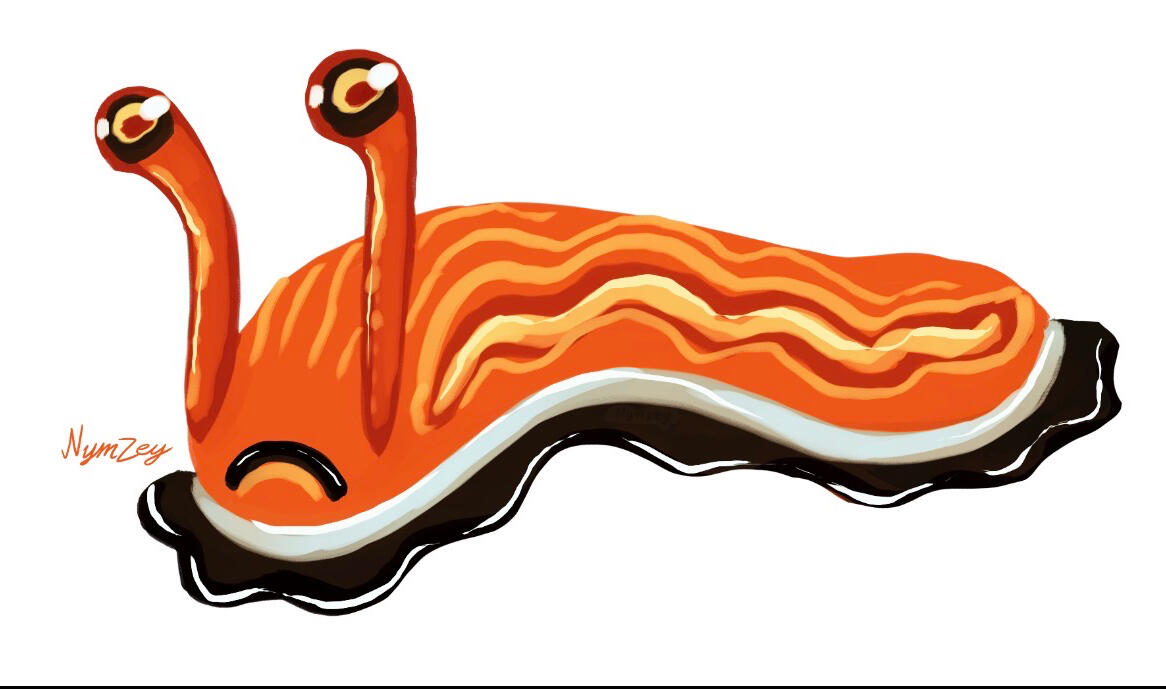 Art of Lavalad, the magma slug, by Nymzey