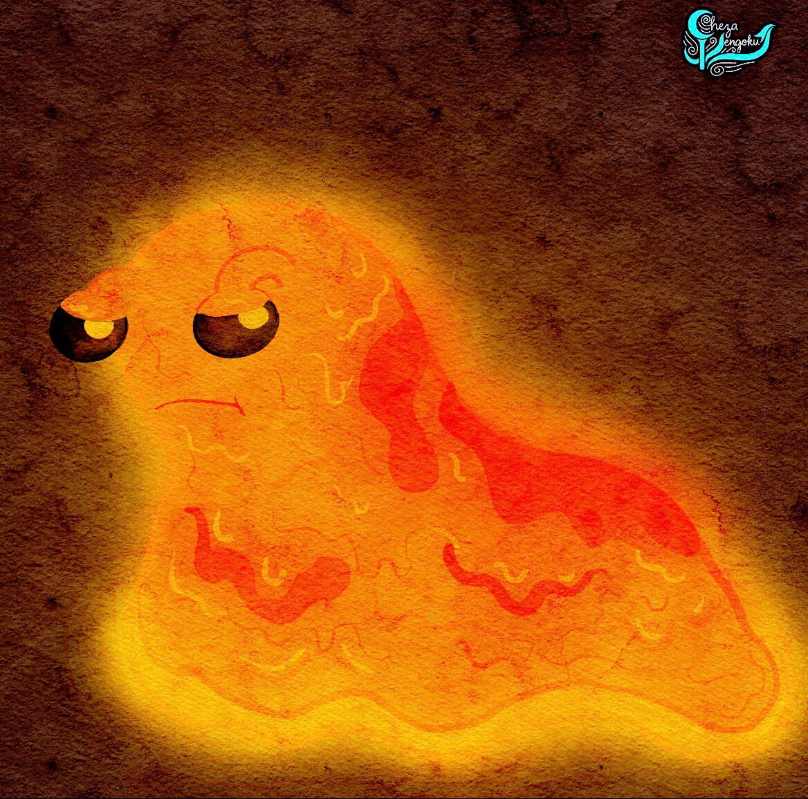 Art of Lavalad, the magma slug, by Cheza_sengoku_artist